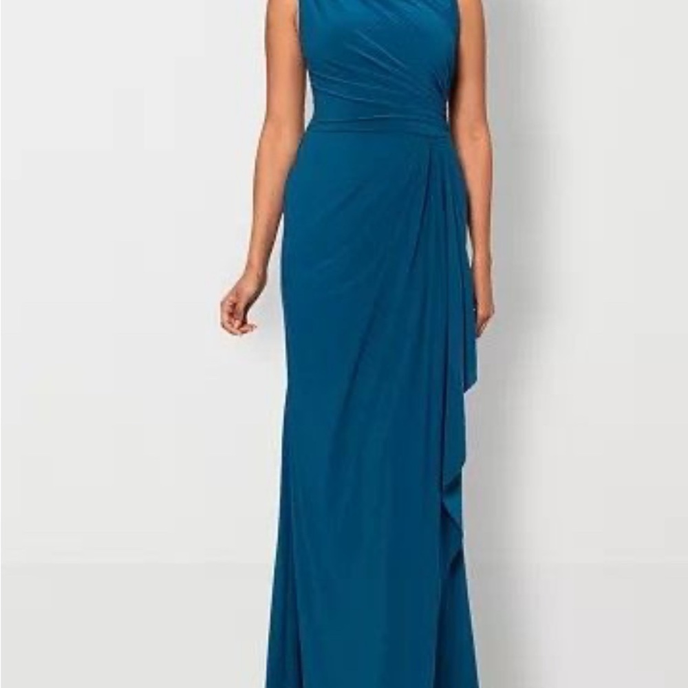 DJ Jaz Womens Sleeveless Evening Gown, 12, Blue